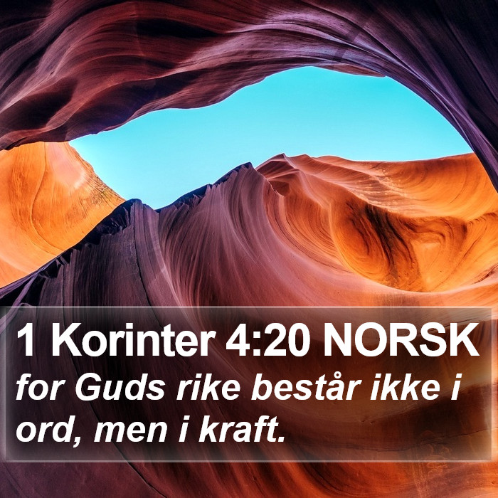 1 Korinter 4:20 NORSK Bible Study
