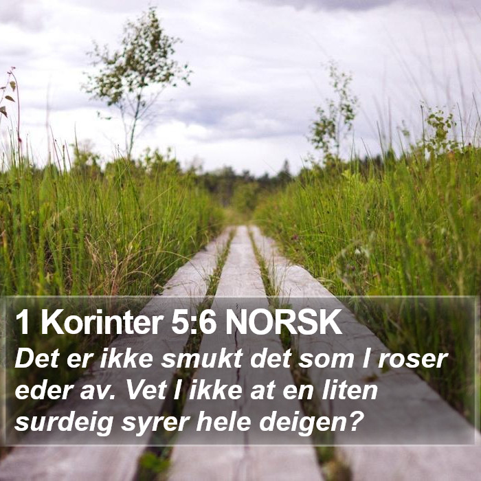 1 Korinter 5:6 NORSK Bible Study