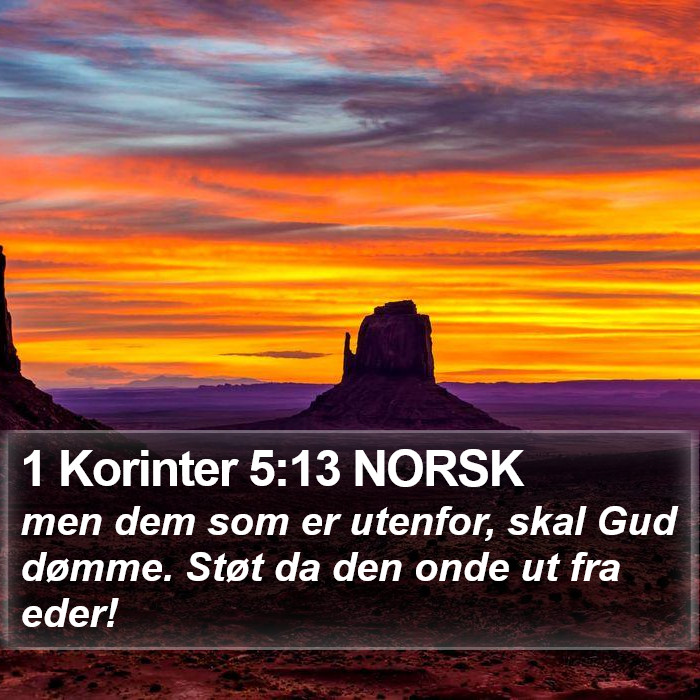 1 Korinter 5:13 NORSK Bible Study