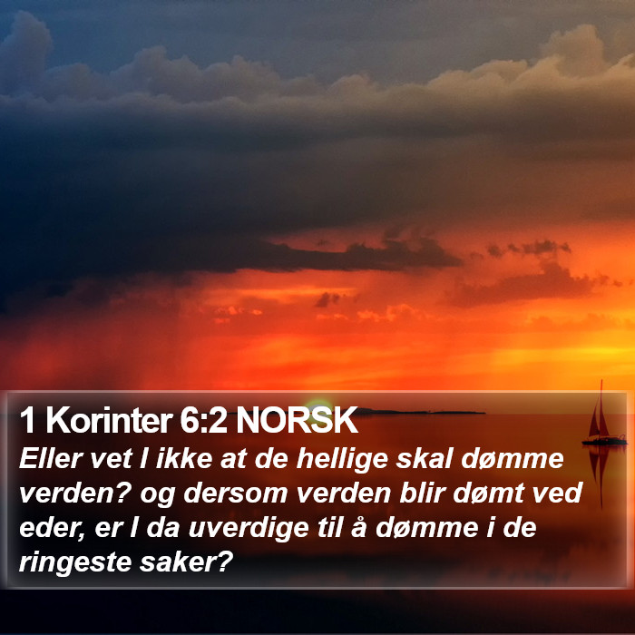 1 Korinter 6:2 NORSK Bible Study