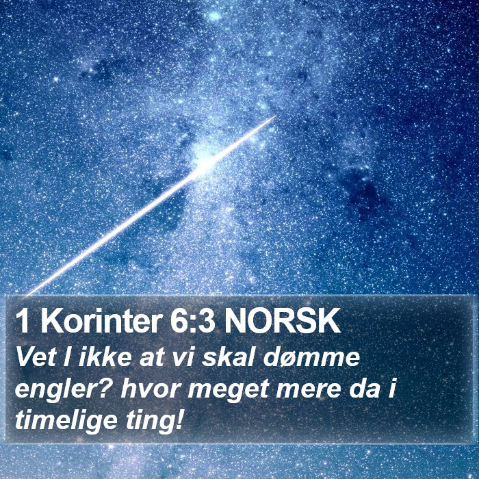 1 Korinter 6:3 NORSK Bible Study