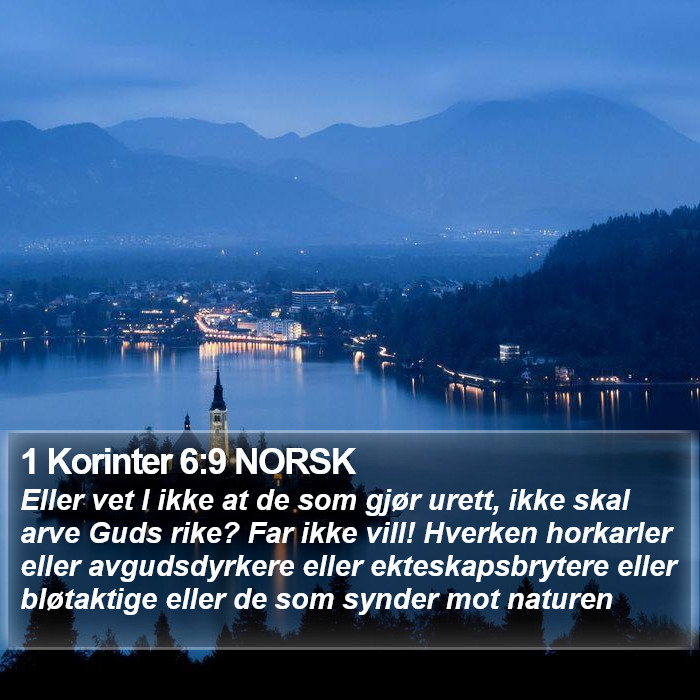 1 Korinter 6:9 NORSK Bible Study
