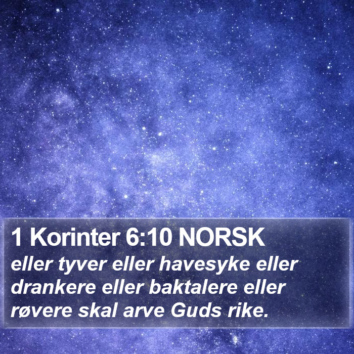 1 Korinter 6:10 NORSK Bible Study