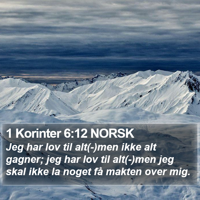 1 Korinter 6:12 NORSK Bible Study