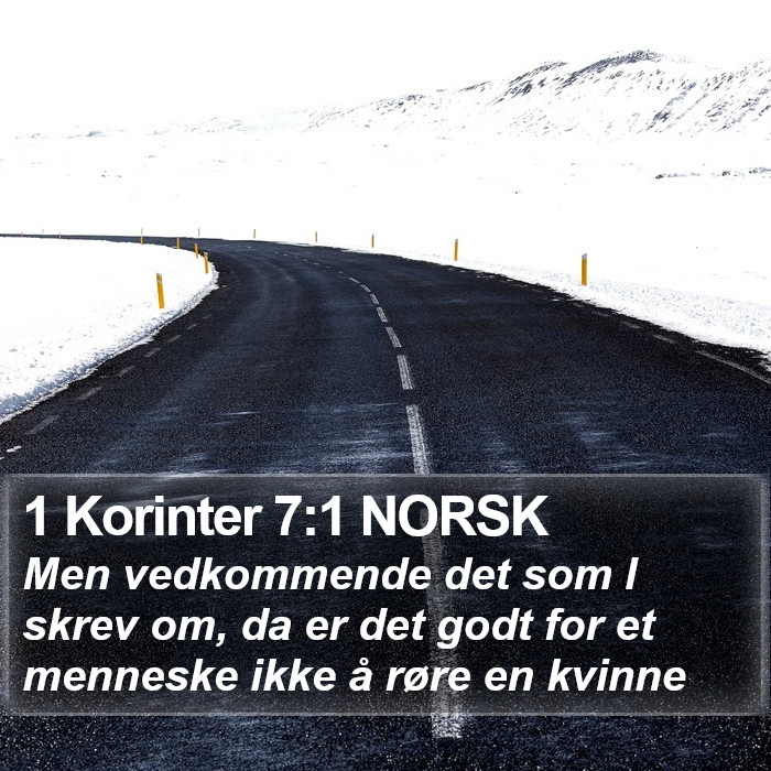 1 Korinter 7:1 NORSK Bible Study