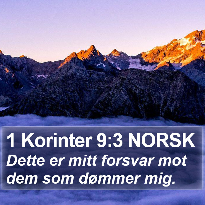 1 Korinter 9:3 NORSK Bible Study