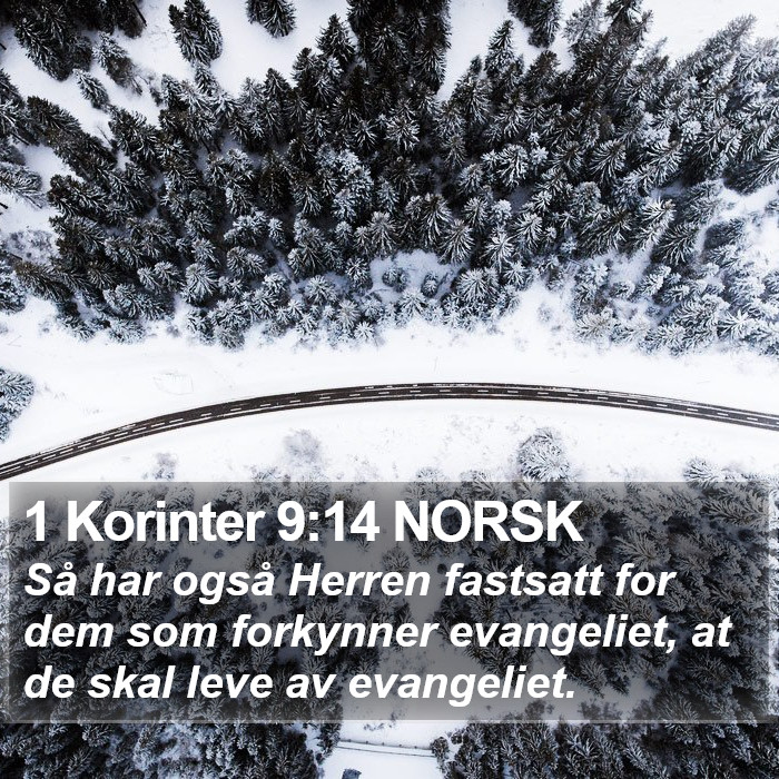 1 Korinter 9:14 NORSK Bible Study