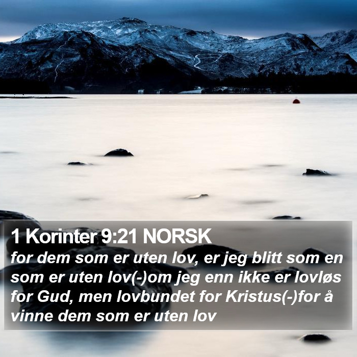 1 Korinter 9:21 NORSK Bible Study