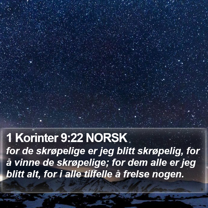 1 Korinter 9:22 NORSK Bible Study