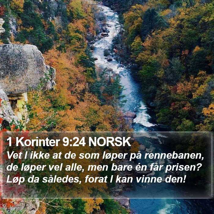 1 Korinter 9:24 NORSK Bible Study