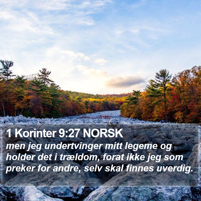1 Korinter 9:27 NORSK Bible Study