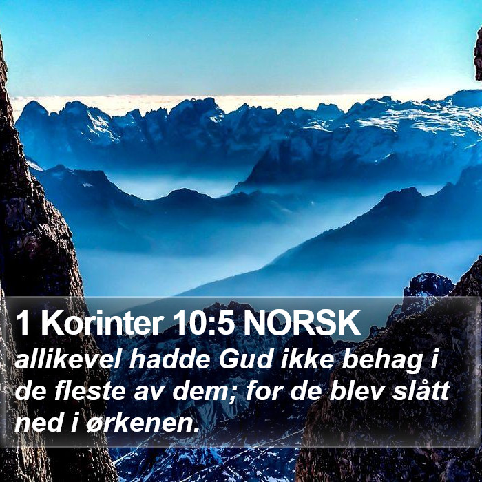 1 Korinter 10:5 NORSK Bible Study