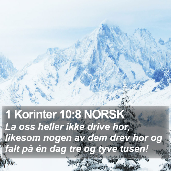 1 Korinter 10:8 NORSK Bible Study