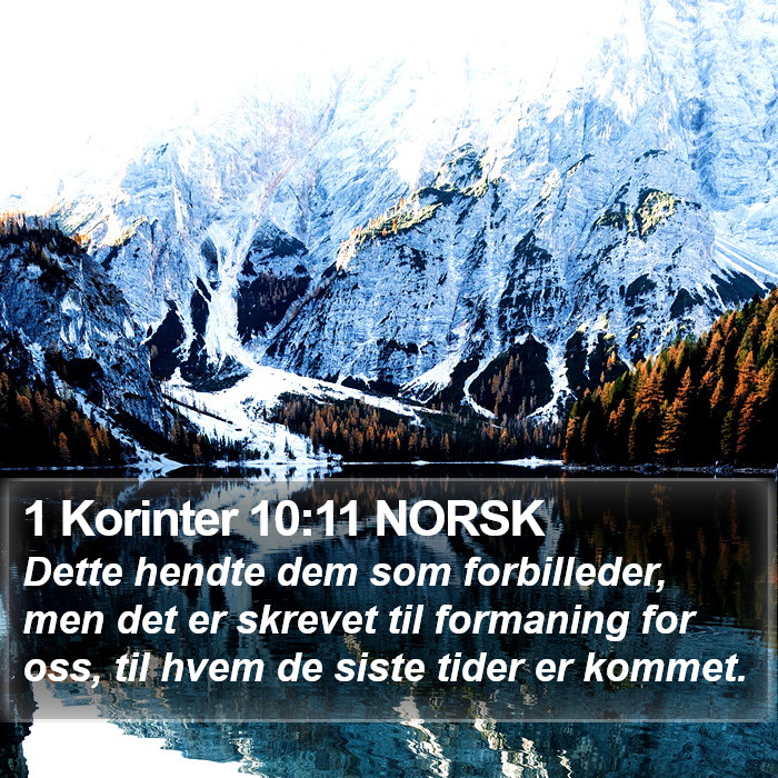 1 Korinter 10:11 NORSK Bible Study
