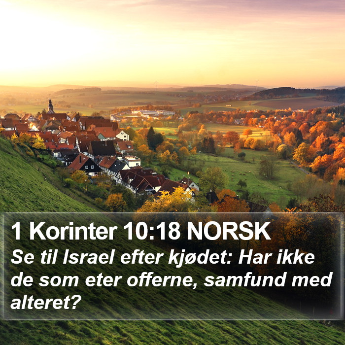 1 Korinter 10:18 NORSK Bible Study