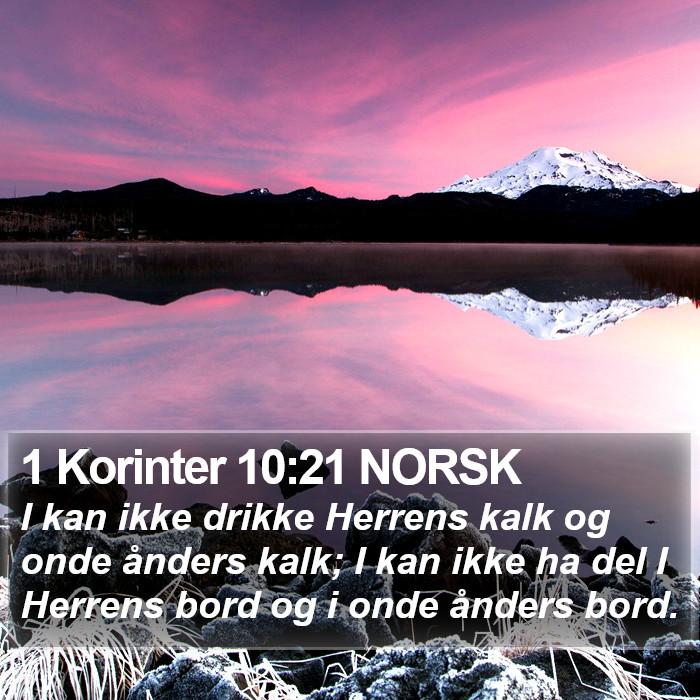 1 Korinter 10:21 NORSK Bible Study