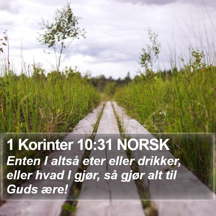 1 Korinter 10:31 NORSK Bible Study