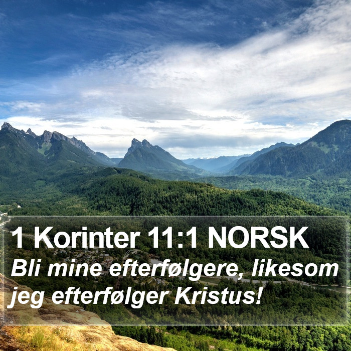 1 Korinter 11:1 NORSK Bible Study