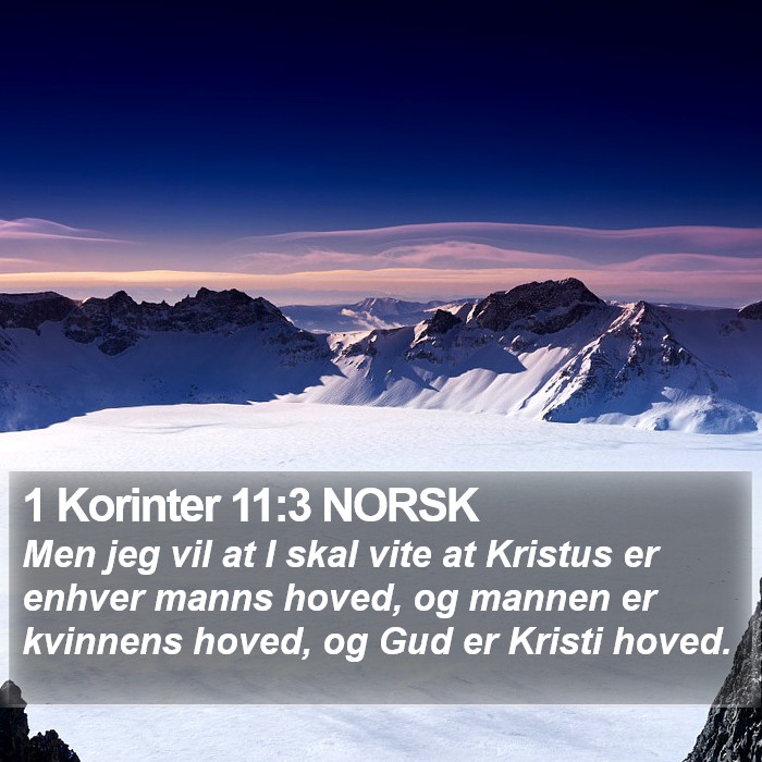 1 Korinter 11:3 NORSK Bible Study