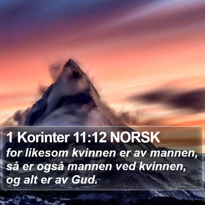 1 Korinter 11:12 NORSK Bible Study