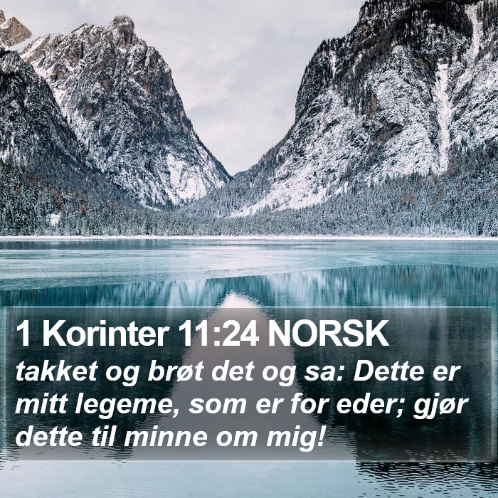 1 Korinter 11:24 NORSK Bible Study