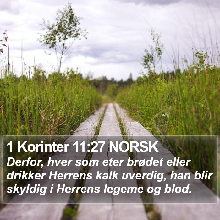 1 Korinter 11:27 NORSK Bible Study