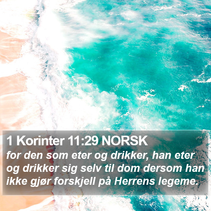 1 Korinter 11:29 NORSK Bible Study