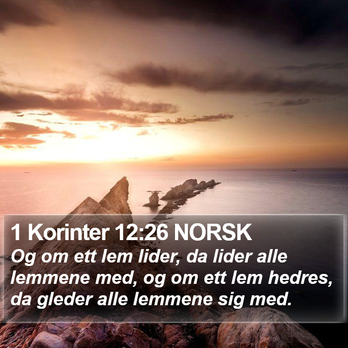 1 Korinter 12:26 NORSK Bible Study