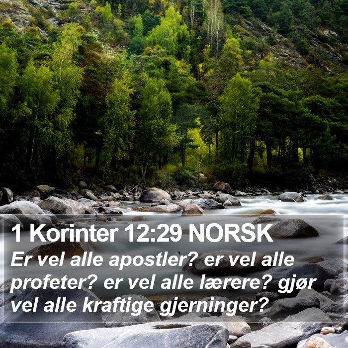 1 Korinter 12:29 NORSK Bible Study