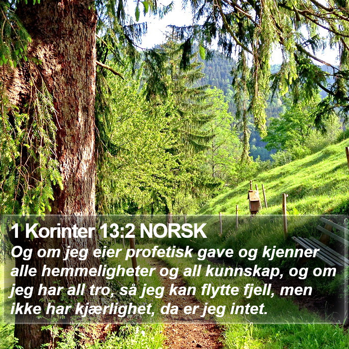 1 Korinter 13:2 NORSK Bible Study