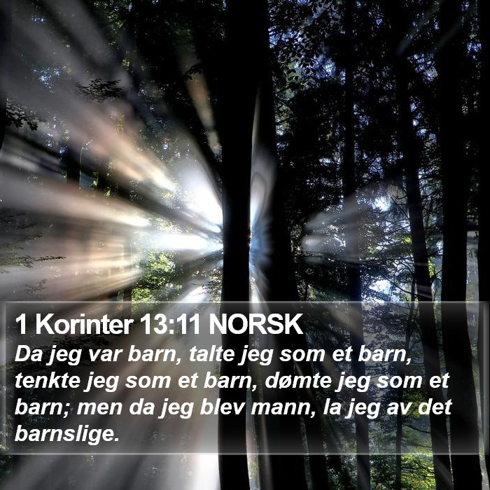 1 Korinter 13:11 NORSK Bible Study