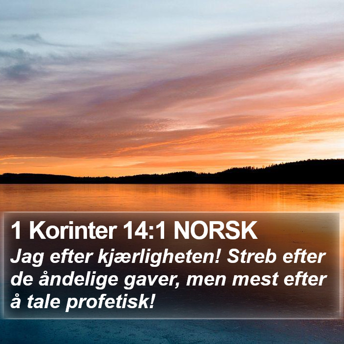 1 Korinter 14:1 NORSK Bible Study