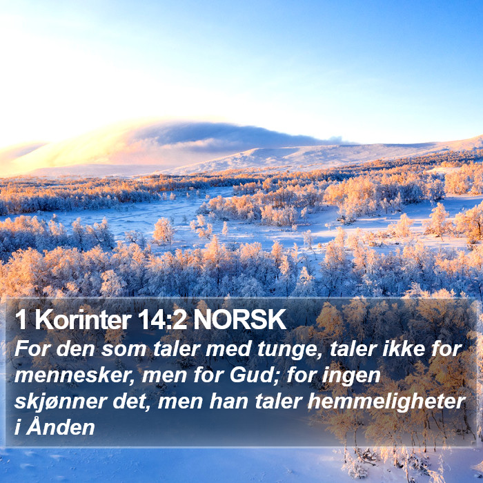 1 Korinter 14:2 NORSK Bible Study