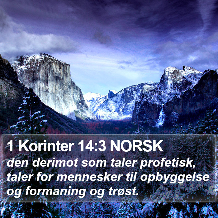 1 Korinter 14:3 NORSK Bible Study