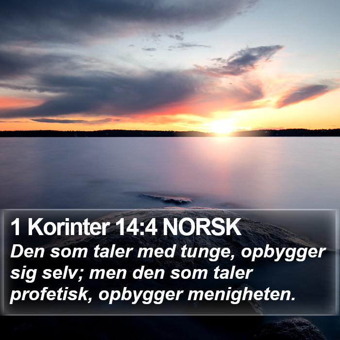1 Korinter 14:4 NORSK Bible Study