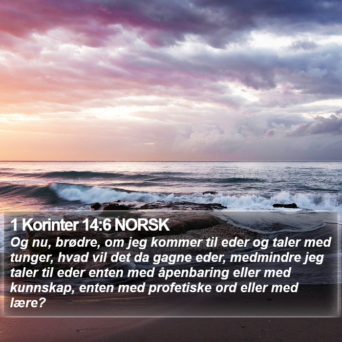 1 Korinter 14:6 NORSK Bible Study