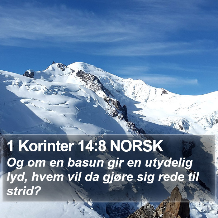 1 Korinter 14:8 NORSK Bible Study