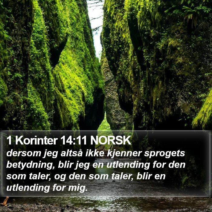 1 Korinter 14:11 NORSK Bible Study