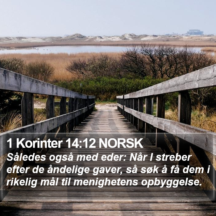 1 Korinter 14:12 NORSK Bible Study