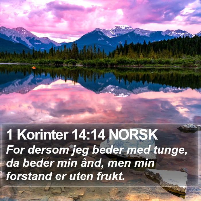 1 Korinter 14:14 NORSK Bible Study