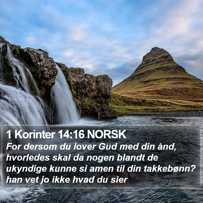 1 Korinter 14:16 NORSK Bible Study