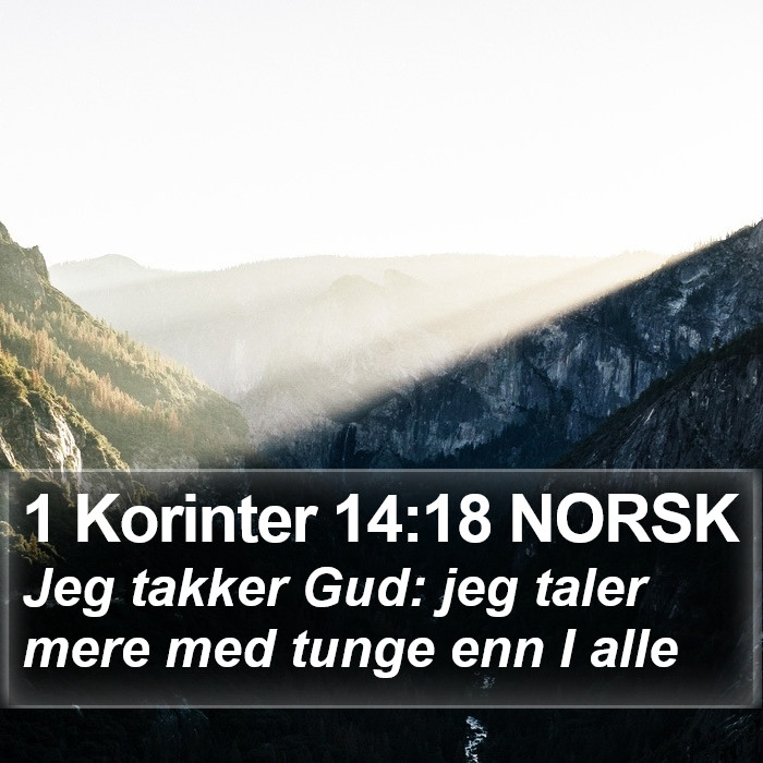 1 Korinter 14:18 NORSK Bible Study
