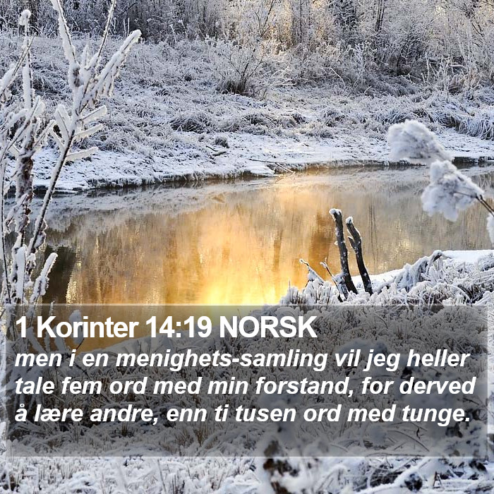 1 Korinter 14:19 NORSK Bible Study
