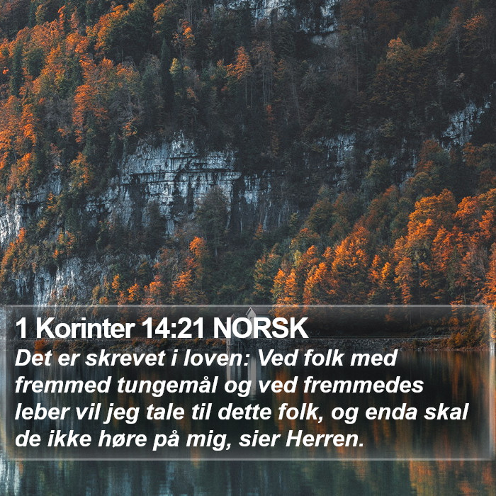 1 Korinter 14:21 NORSK Bible Study