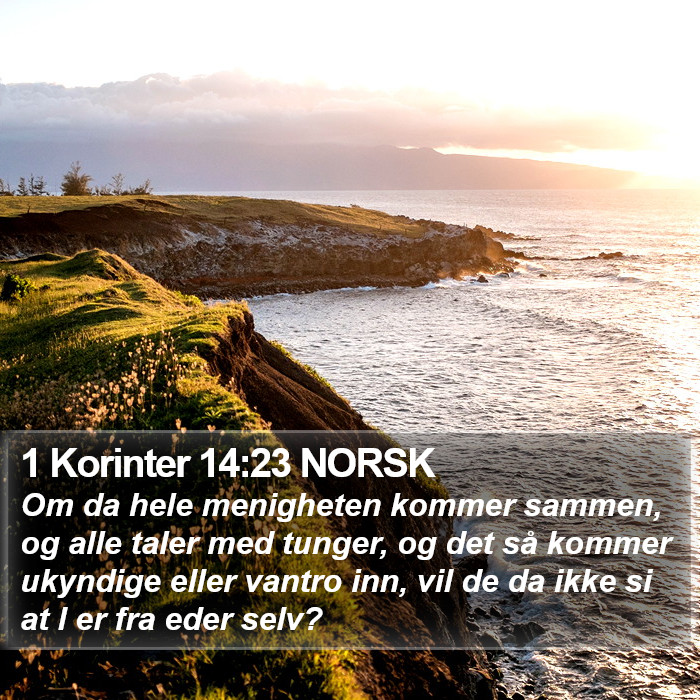 1 Korinter 14:23 NORSK Bible Study