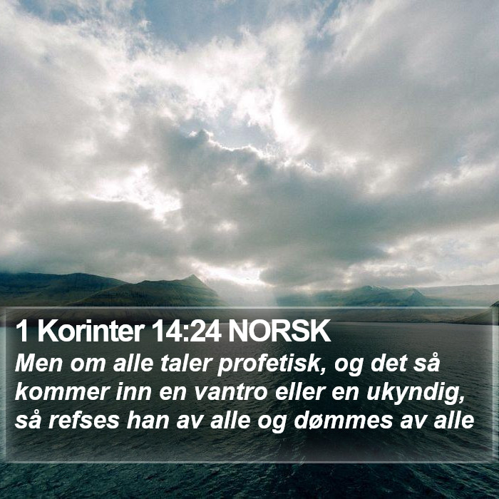 1 Korinter 14:24 NORSK Bible Study