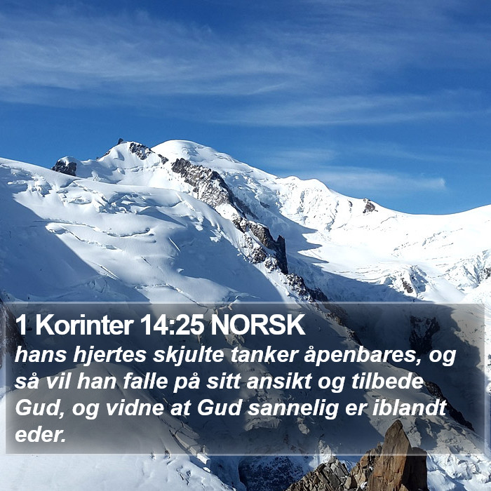 1 Korinter 14:25 NORSK Bible Study