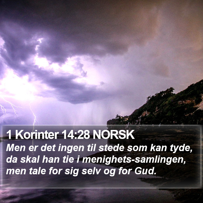 1 Korinter 14:28 NORSK Bible Study