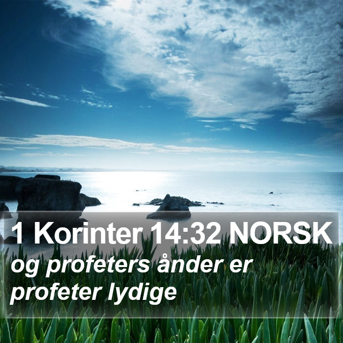 1 Korinter 14:32 NORSK Bible Study