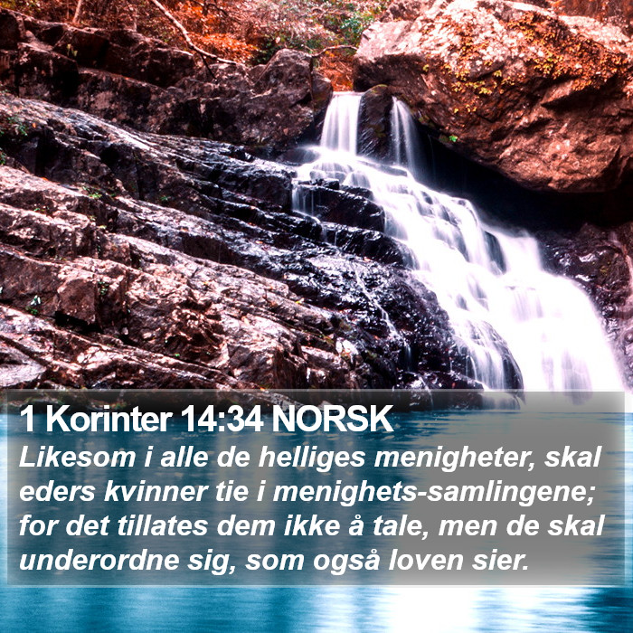 1 Korinter 14:34 NORSK Bible Study
